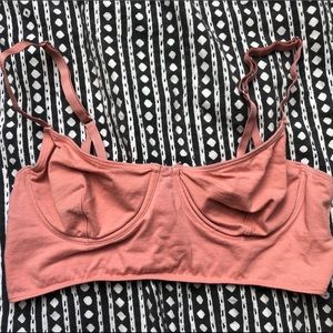 Pink cropped bustier/ bra top